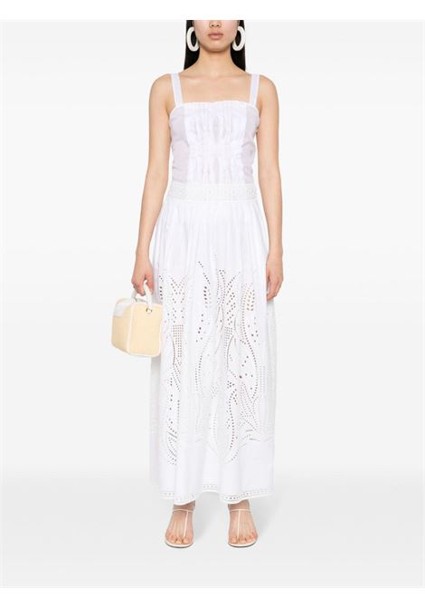 Gonna midi con ricami in bianco - donna ALBERTA FERRETTI | A011801390001